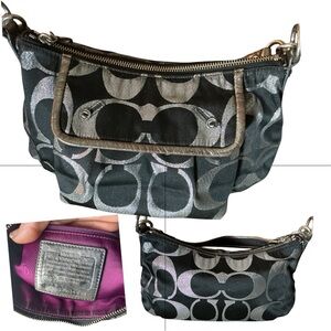 COACH POPPY Signature Lurex Tote